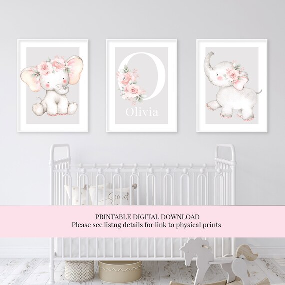DIGITAL DOWNLOAD Printable Nursery Wall Art Baby Name Art - Etsy