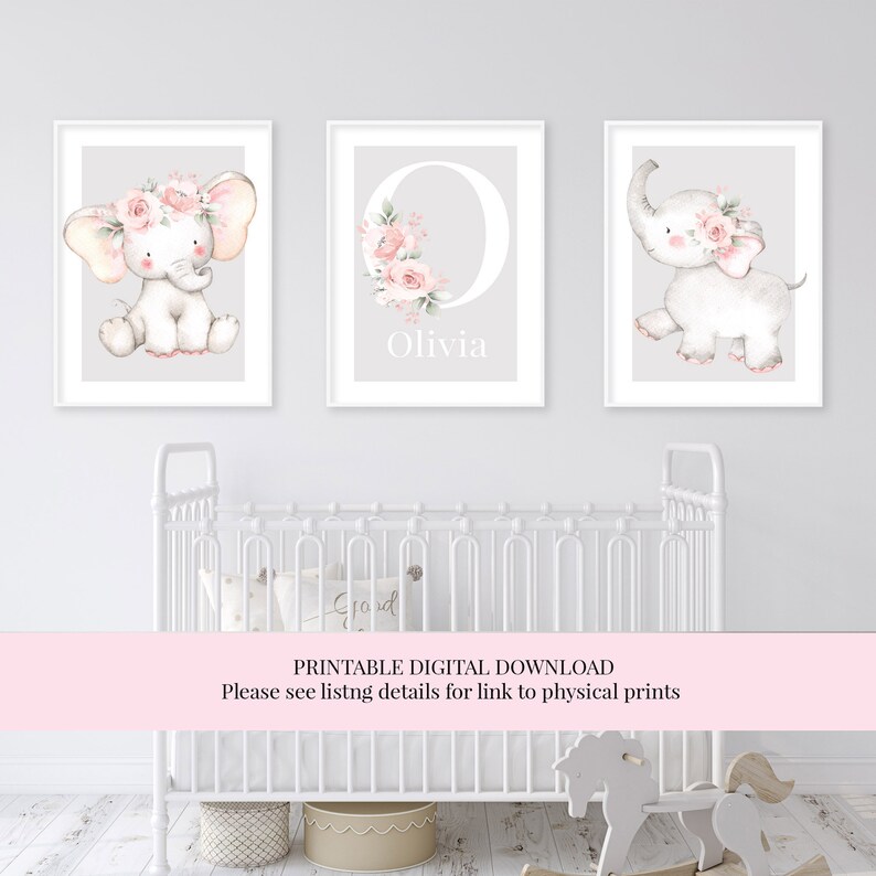DIGITAL DOWNLOAD Printable Nursery Wall Art Baby Name Art Etsy