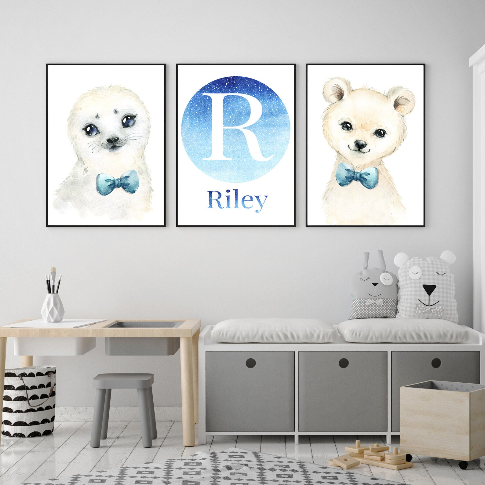 Personalised Nursery Name Print Baby's Room Wall Art | Etsy