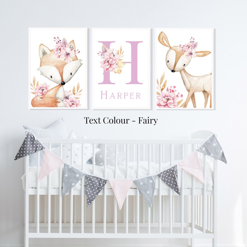 Printable Nursery Wall Art Baby Name Art Print Girls Room Etsy