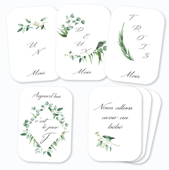 Cartes Etapes Grossesse Carte Souvenirs Pour Futures Mamans Etsy