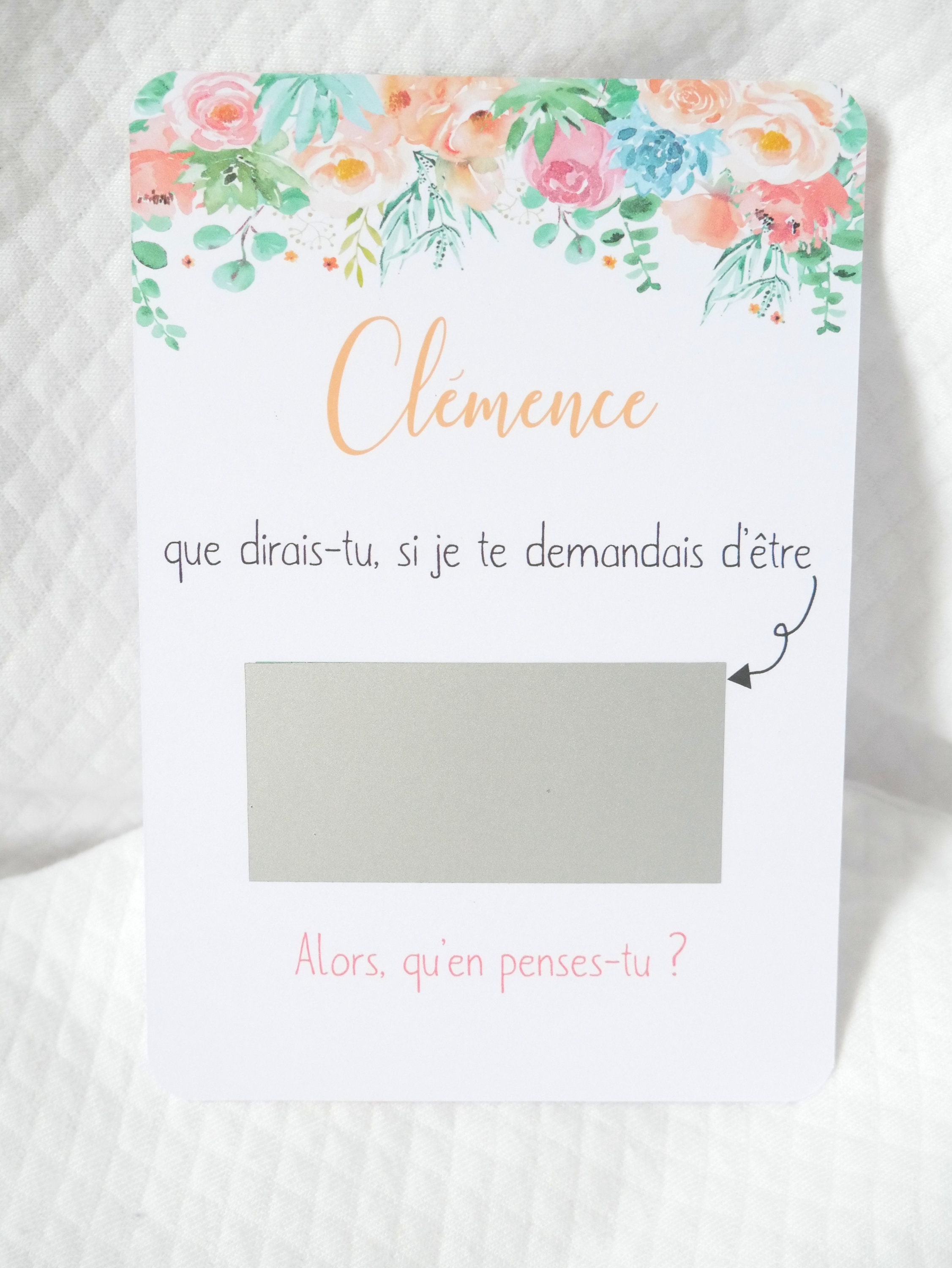 2 cartes à gratter Veux-tu être ma témoin?