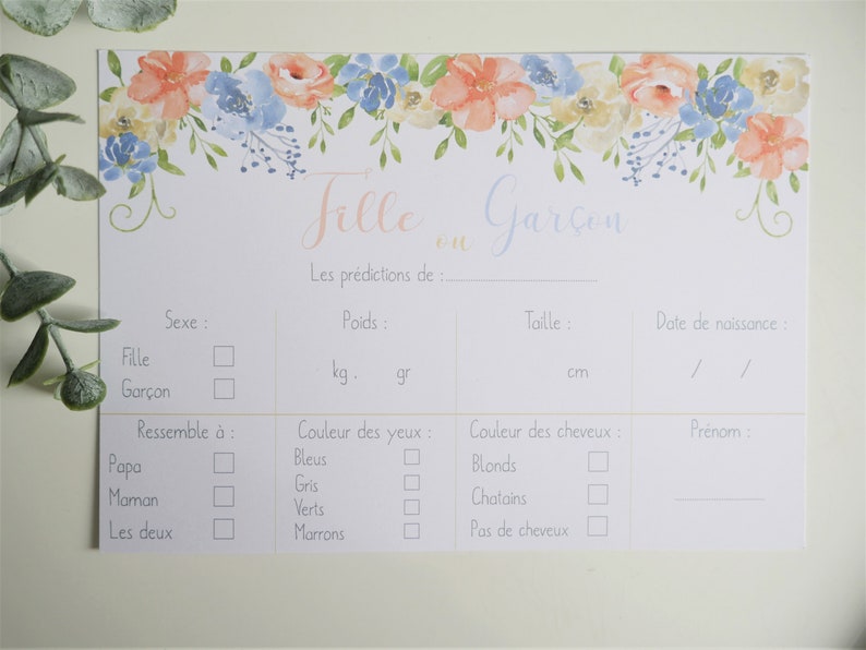 Pack Of 6 Baby Shower Predictions Cards Girl Or Boy Baby Shower Games