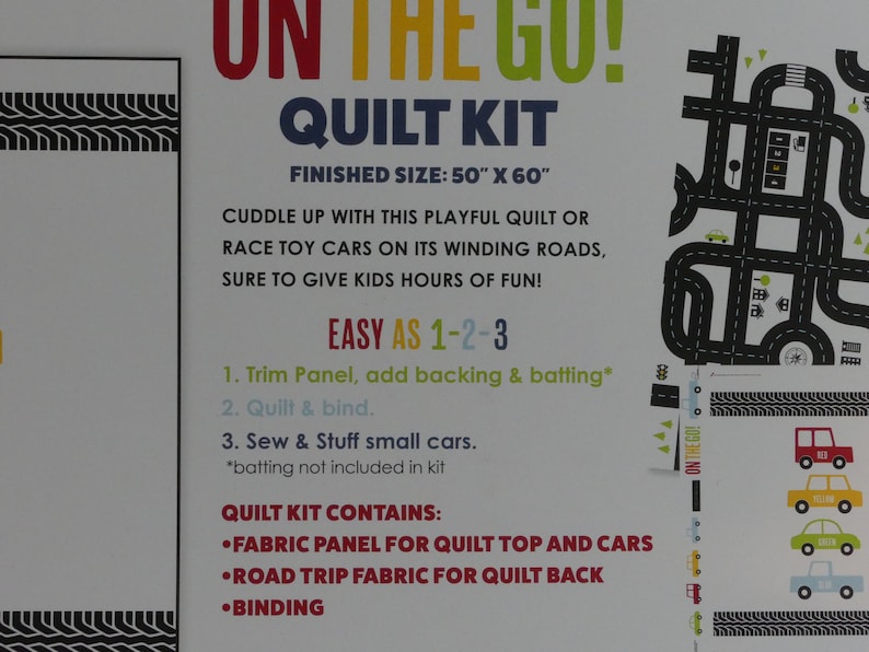 Toy Boys Highways Cars Streets Quilt Kit,Material Pack Kids Quilt,Crab Blanket Boy,Play Blanket