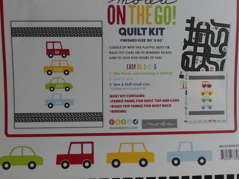 Toy Boys Highways Cars Streets Quilt Kit,Material Pack Kids Quilt,Crab Blanket Boy,Play Blanket