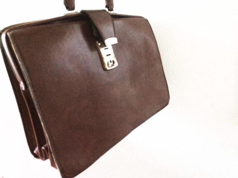 70s Tan Leather Doctors Gladstone Bag