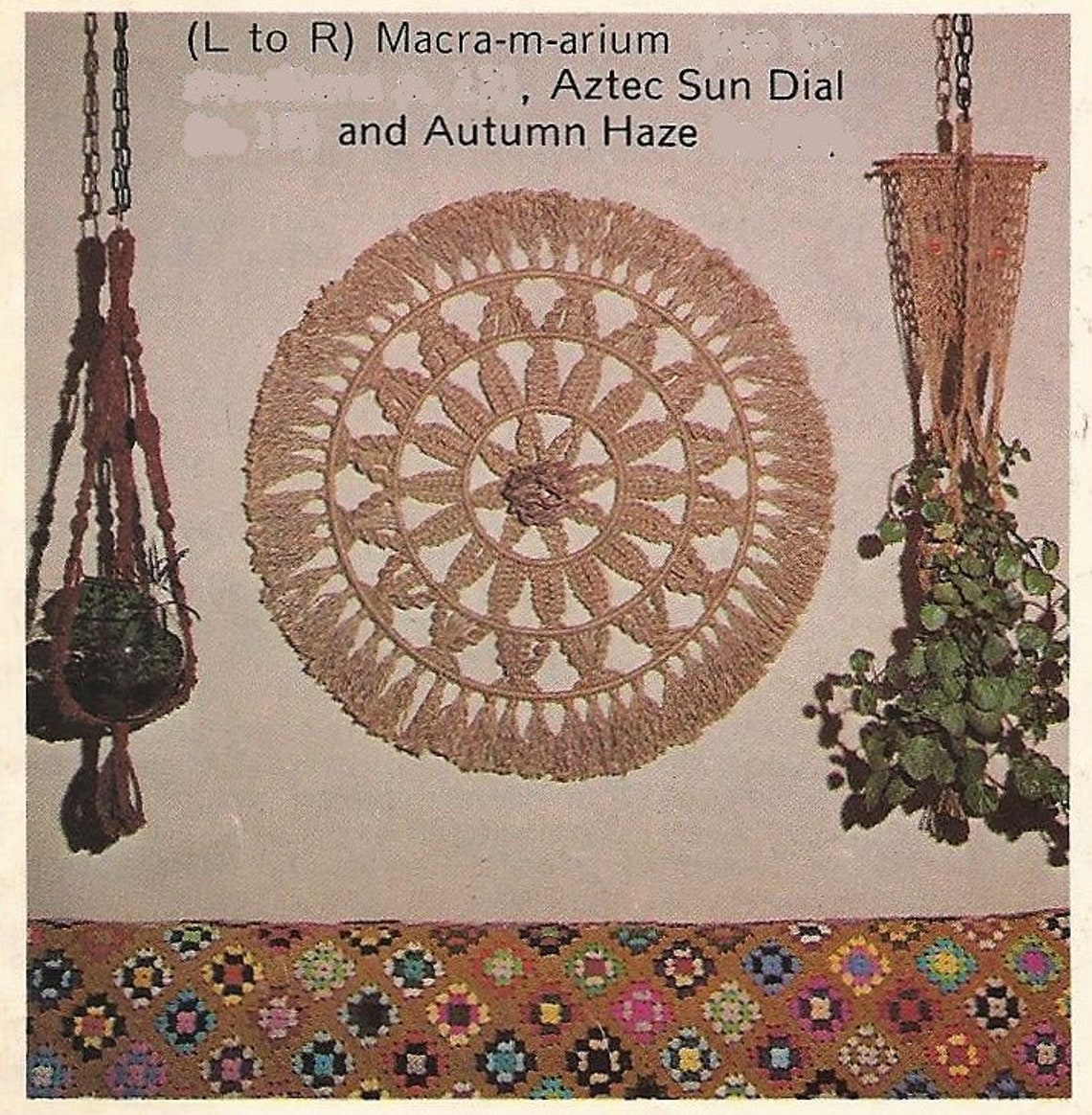 Macrame Sampler 3 Macrame Patterns, Plant Hangers and Wall Hanging Circle Motif. Free ...