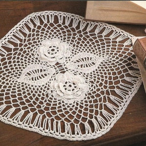 Crochet Doily Pattern, Vintage,Square ,Pdf Instant download