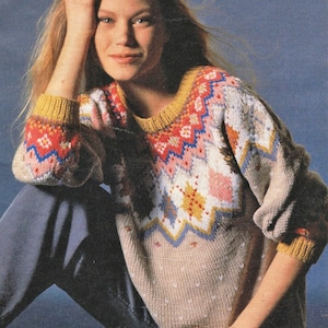 Fair-Isle Sweater Pattern , Pdf instant download