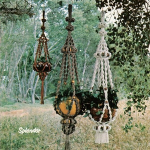 Macrame Pot Hanger Pattern, Plant Hanger, Home decor, Pdf Instant Download. Free Sampler