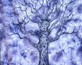 Tie Dye Tree Of Life Cotton Tapestry Wall Tapestry Wall Hanging Mandala Tapestry Hippie Tapestry Tapestry Mandala Bohemian Indian Tapestry