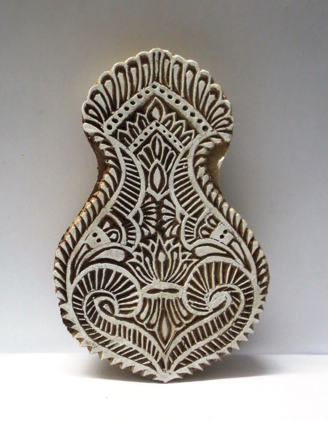 Wooden Printing Stamps Hand Carved Textile Printing on Fabric / Stamp Tool Carving Design Print