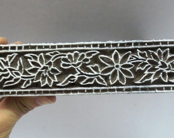 ANTIQUE BORDER UNIQUE Diseño sello de madera india, sello de borde, sello textil, , sellos de madera, sello de sello artesanal