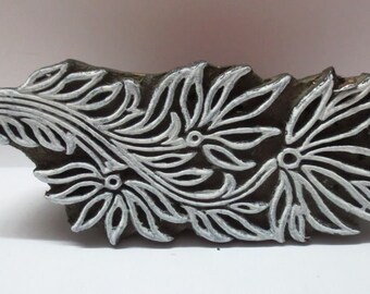Indian Hand Carved Wooden Printing Blocks Impression Timbre Textile bois d’impression bloc d’impression De décor à la maison cadeau de Noël TIMBRE BORDURE IMPRIMER