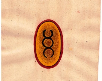 Tantra Malerei auf altem Papier Indische spirituelle Kunst kosmische Energie Kunst spirituelle tantrische Zeichnung Shiva Linga Kundalini Verstrickt