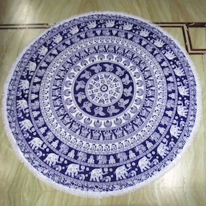 Mandala Tapestry Throw, Bohemian Beach Throw, Beach Bridal Shower Gift, Hippie Tapestry, Room Decor Blanket Round
