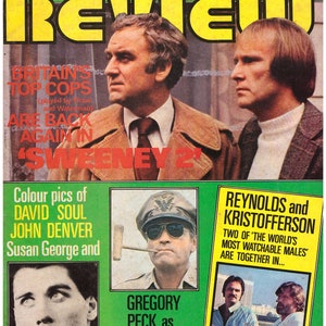 Film Review Magazine May 1978 Color Pics Of David Soul John Denver Susan George And John Travolta, Sweeney 2, Semi-tough