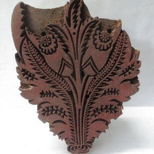 Indian printing wooden blocks hand carved textile printing fabric block stamp unique carving print UNIQUE SHAPE BOLD