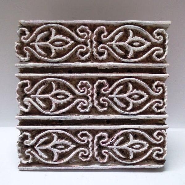 Vintage Wooden Wallpaper Stamp Etsy