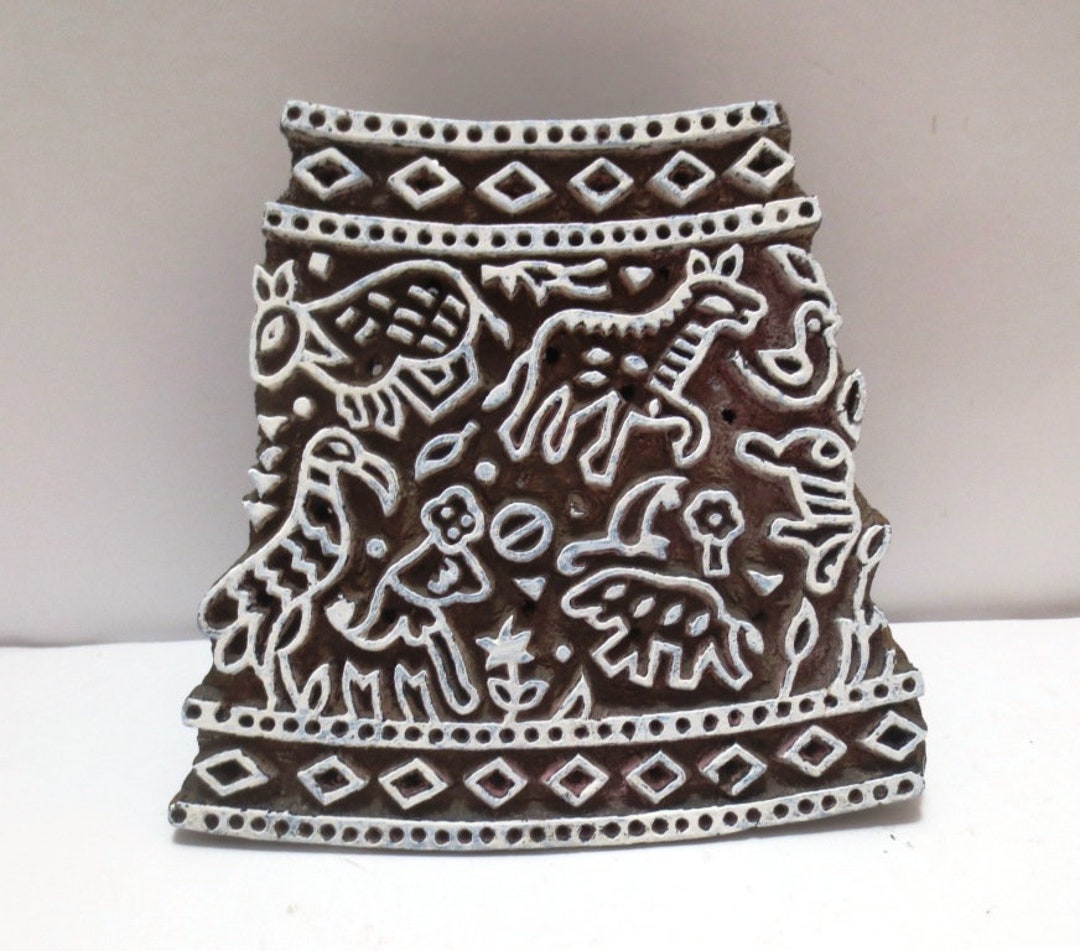 Indian Hand Carved Wooden Printing Block Wooden Printing Stamp Textile