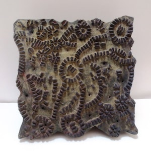 Textile Stamp Indian Wooden Block Stamp Antique Vintage Hand Carved Wood Print STAMP ANTIQUE TRADITIONAL