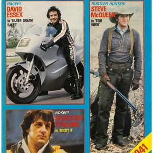 Film Review Magazin Mai 1980 Racer David Essex In Silver Dream Racer, Boxer Sylvester Stallone In Rocky 2, Steve Mcqueen In Tom Horn