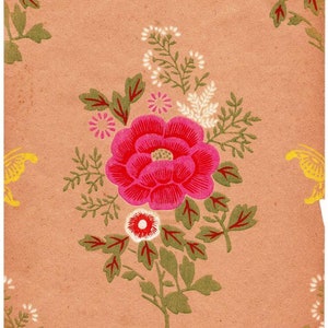 Vintage-Druck Handkolorierte Tapete Katalog Design Muster Muster No. 200 1950er Jahre sammelbare Wohnkultur