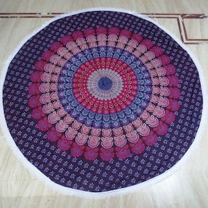 Mandala Beach Sheet Mandala Roundie Mandala Picnic Towel Beach Throw Circle Beach Towel Bohemian Towel