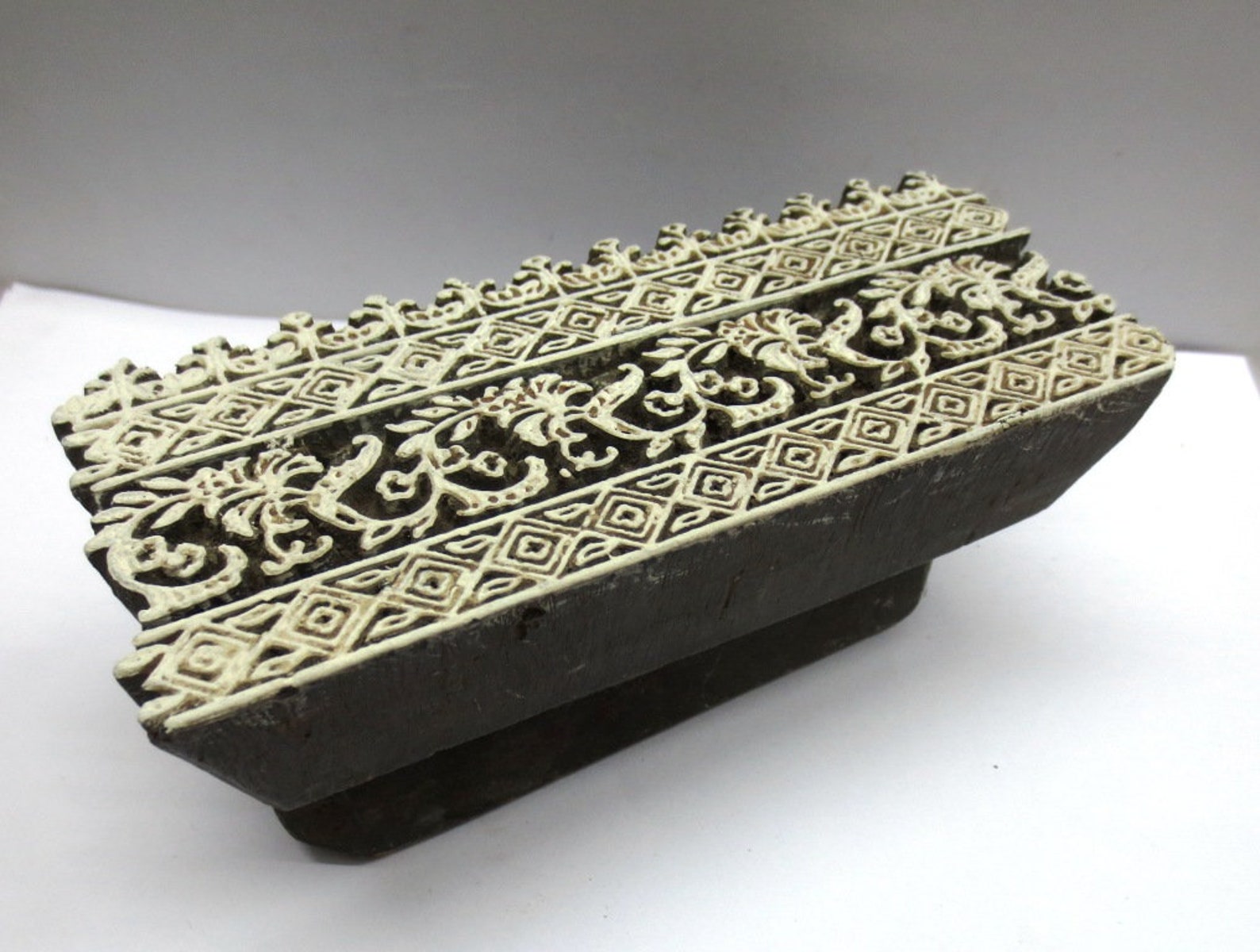 Indian Printing Wooden Blocks Hand Carved Textile Printing Fabric Block