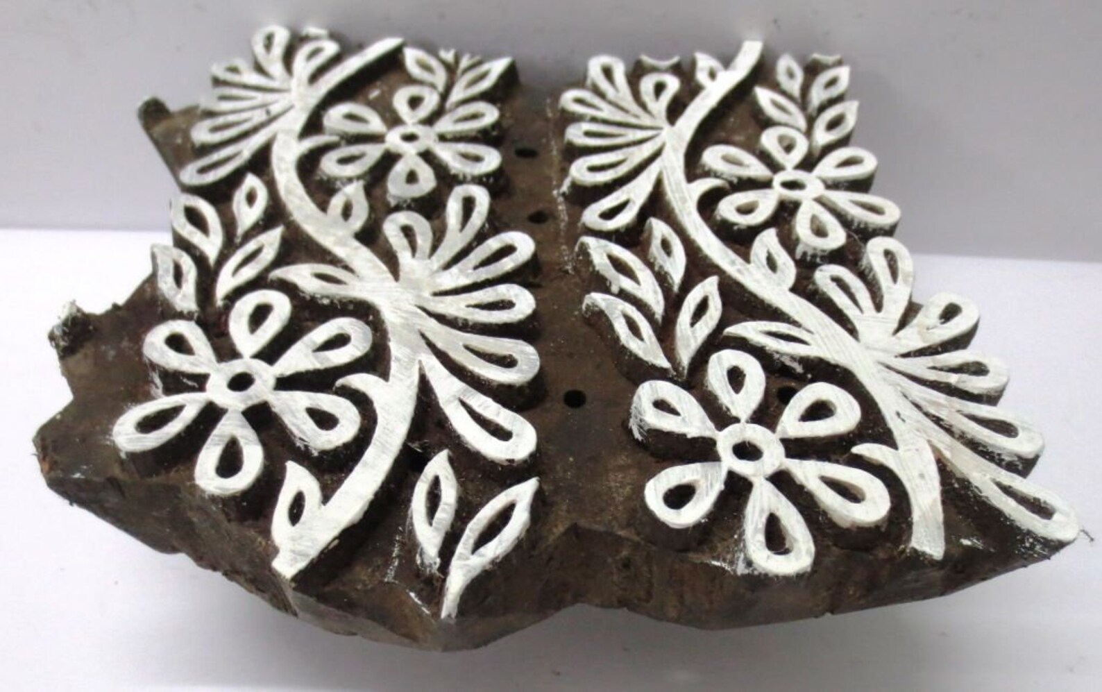 Indian Printing Wooden Blocks Hand Carved Textile Printing Fabric Block Stamp Unique Carving