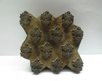 Indian printing wooden blocks hand carved textile printing fabric block stamp unique carving print fine MUGHAL MOTIF FLORAL
