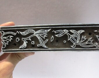 Hand Carved Indian Textile Stamp Block- STAMP BORDER PRINT