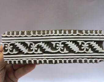 Hand Carved Indian Textile Stamp Block- STAMP BORDER PRINT