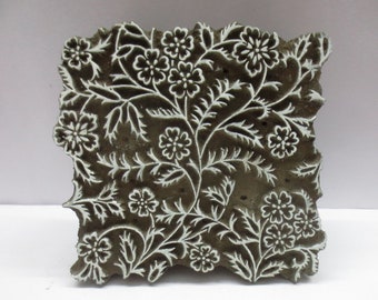 Indian Hand Carved Wooden Printing Blocks Wooden Printing Stamp Textile Wood printing Stamp wood printing block PRINT FLORAL LARGE