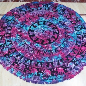 Round Beach Towel , Round Towel , Round Fringe Towel , Beach Towel ,Mandala Tapestry , tassele Beach Towel , Tassele Beach Round Tapestry