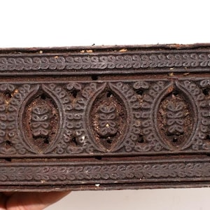 Indian Wood Hand Block Print Stamp Antique fine detailed carving borde