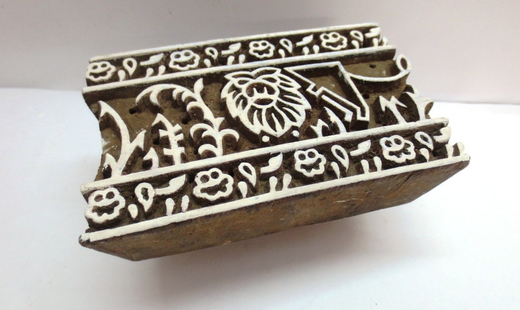 Border Stamp Blocks Wood Block Art Textile Printing Block Etsy UK