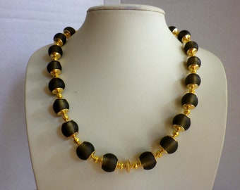 Murano Glasperlen, Collier, Halskette,  Perlenkette, Statement Kette, Rauchglas, edles Geschenk, Freundinnengeschenk, Geburtstagsgeschenk