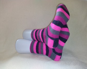 38/39 handgestrickte kuschelige warme FarbenFrohe Socken