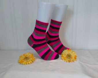 38/39 handgestrickte kuschelige warme FarbenFrohe Socken