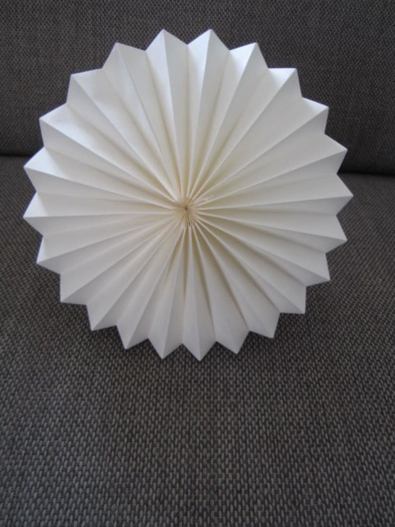 Origami lamp, paper lamp, folded lampshade, white paper lampshade, origami light image 8