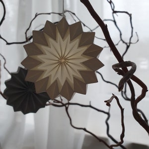 Decoración de papel flor de origami conjunto de 3 colgantes de papel decoración del hogar decoración de ventanas decoración colgante imagen 7