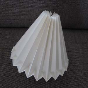 Origami lamp, paper lamp, folded lampshade, white paper lampshade, origami light image 7