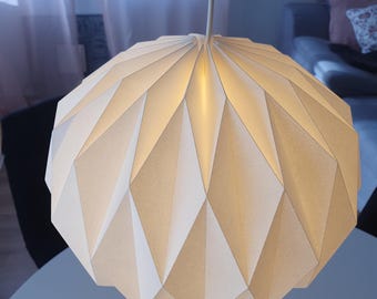 Origami lampshade, globe lamp, paper lamp, cordless light object