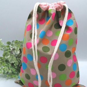 Bread & roll bag*Storage for the kitchen*Fabric bag*Fabric bag dots*Camping utensil*