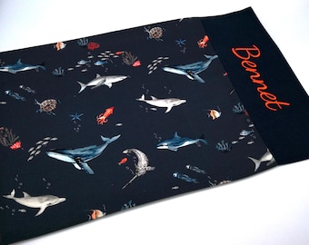 Tischset mit Namen*Platzdecke personalisiert*Waldorf Platzdeckchen*Einschulungstisch*Tischset für Kindergeburtstag*Ocean Annimals *