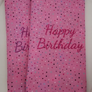 Placemat Happy Birthday* Placemat Birthday Party*Place Set Embroidered*Placemat Children&#39;s Birthday*Children&#39;s Birthday*Birthday Table*