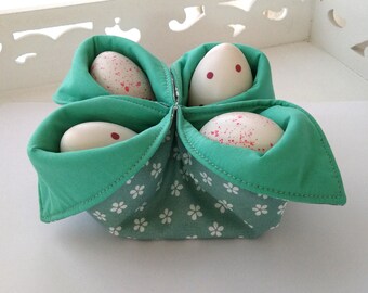 Cesta de huevos de tela * Varios patrones * Cesta de Pascua * Decoración de primavera * Decoración de mesa * Varios patrones *