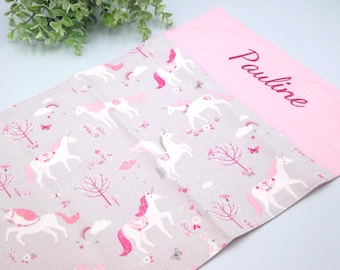 Tischset mit Namen*Platzdecke personalisiert*Waldorf Platzdeckchen*Tischset mit Einhorn*Einschulungstisch*Geschenk zur Einschulung