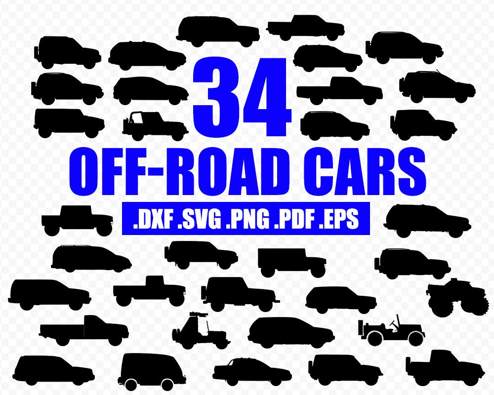Off Road Cars Svg Dxf Eps Pdf Png Range Rover Jeep Etsy